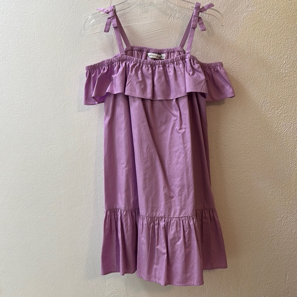 EUC Janie and Jack Purple Ruffled Sundress with Spaghetti Straps
